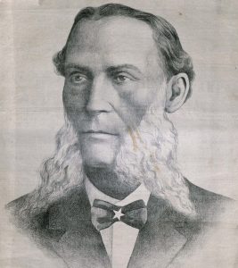 Realistic sketch of older man wearing jacket, bow tie and mutton chop sideburns