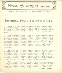 Women's Words First Issue