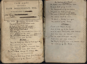 Image of Boucicault's lyrics for Wearing of the Green.