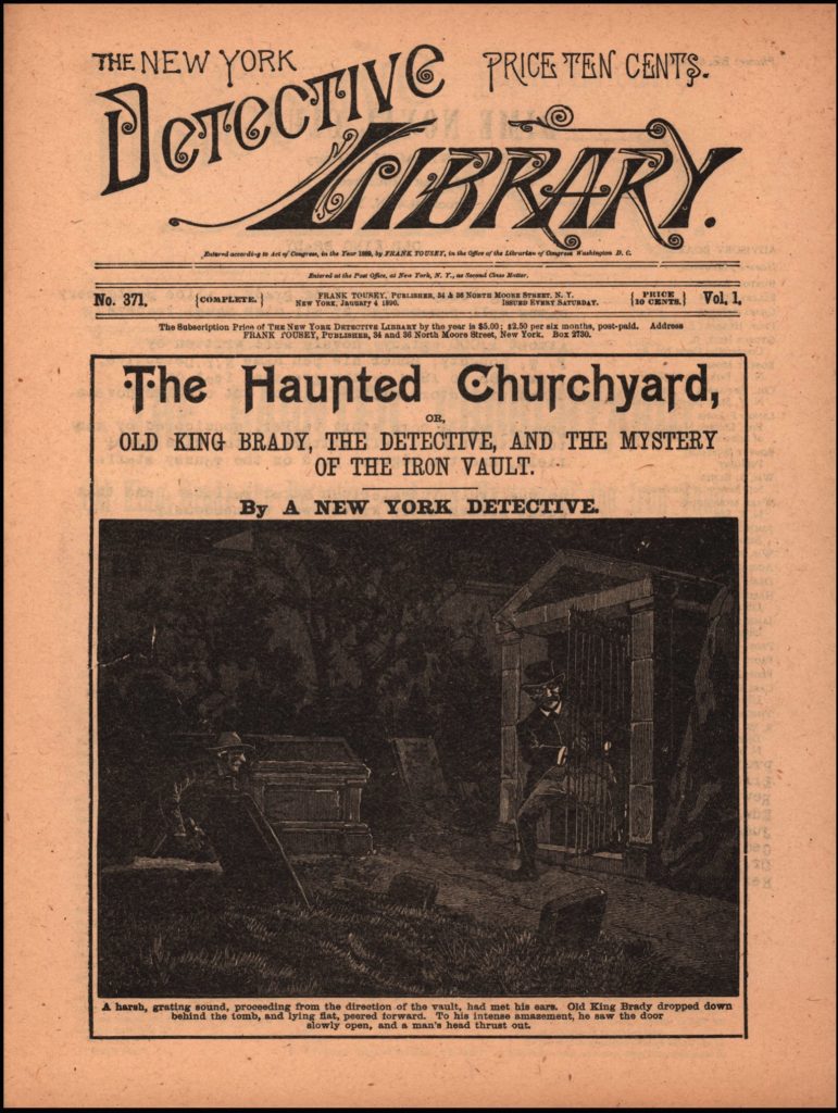 Cover of Haunted Churchyard Dime Novel