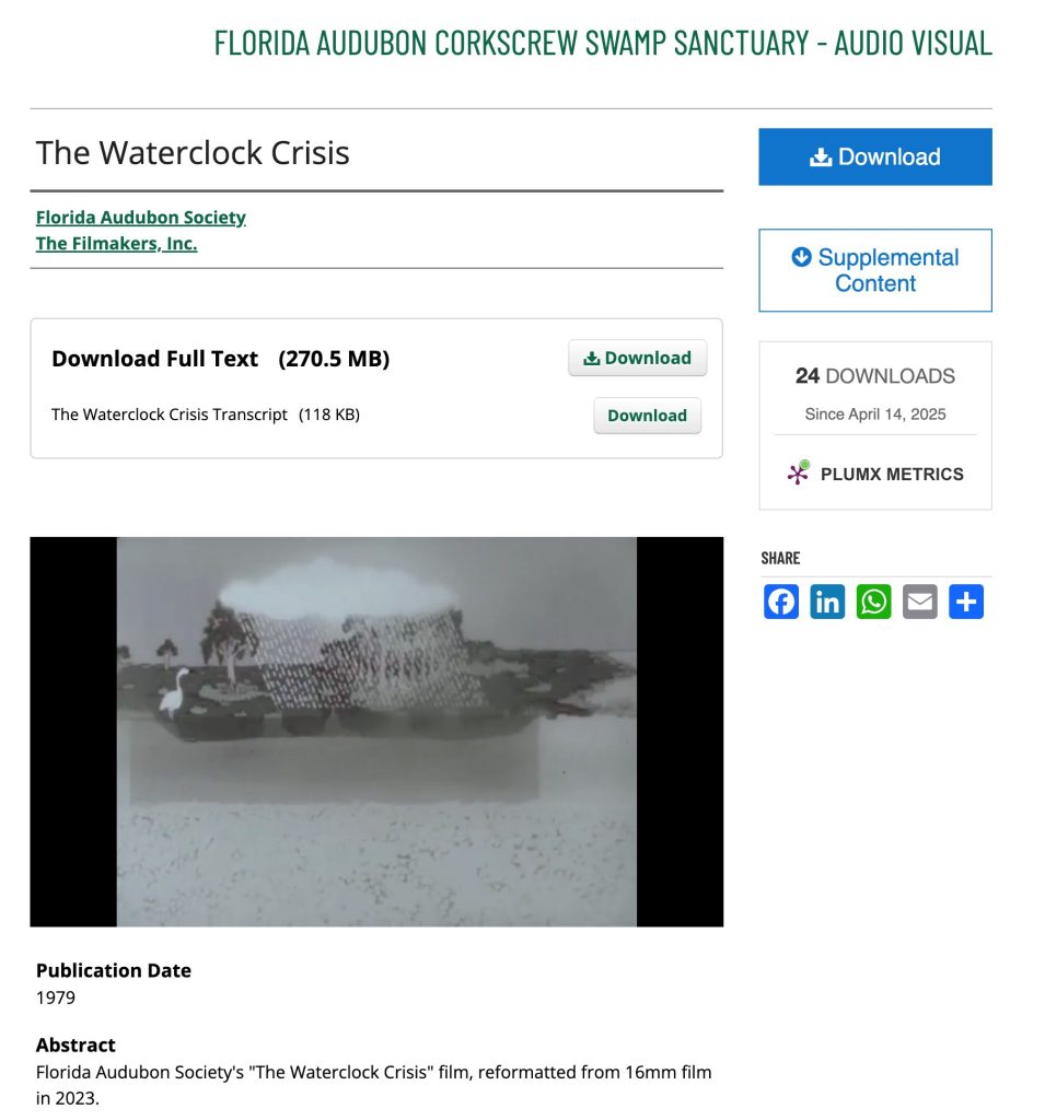 Embedded video on digital repository page surrounded by metadata fields.