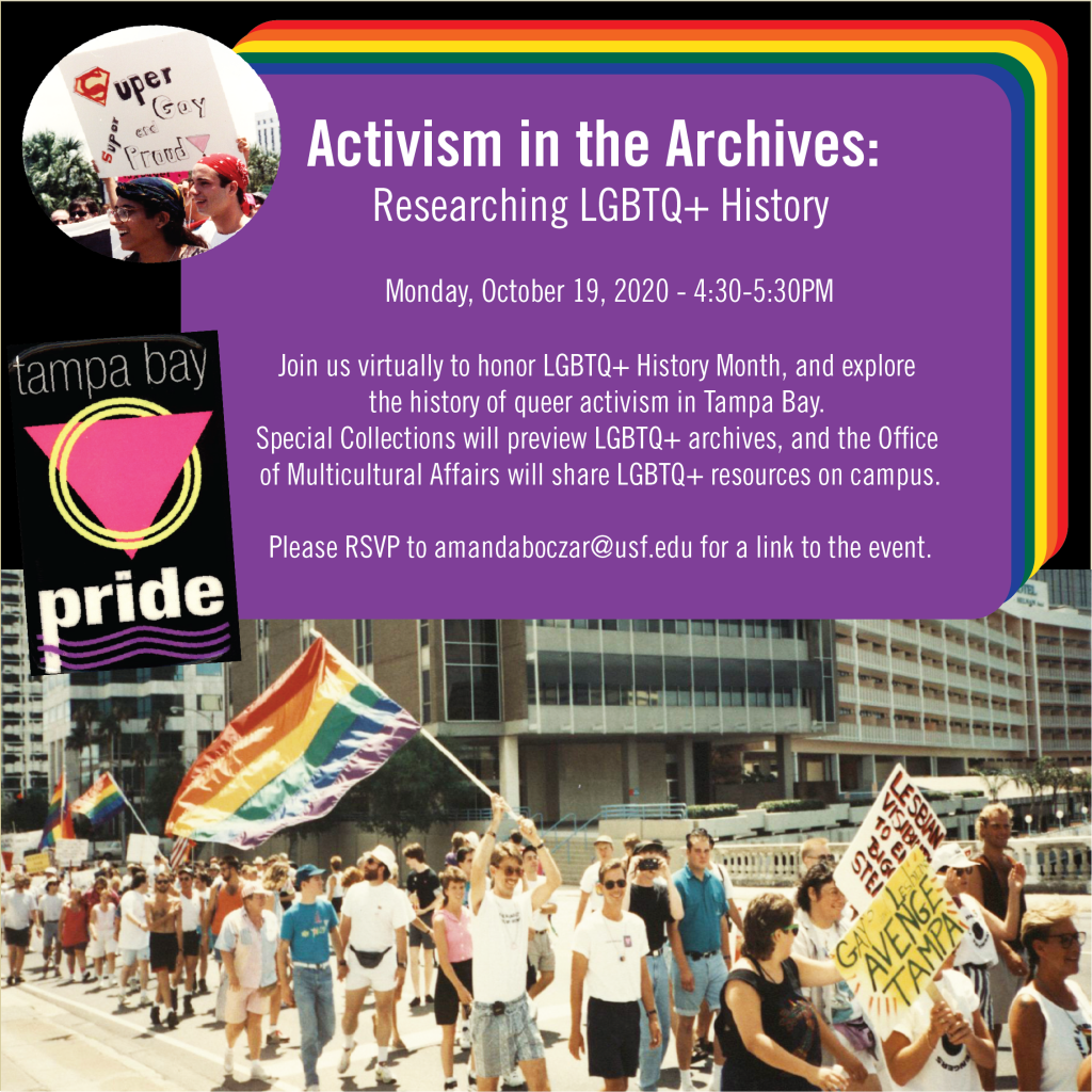 USF Libraries - Activism In The Archives: Researching LGBTQ+ History