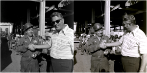 Two photos of Columbus Brooks Mashburn receiving an award