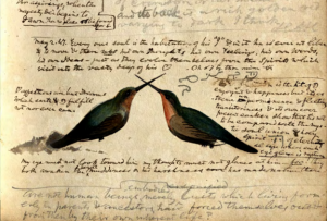 clipping from a diary showing cursive writing